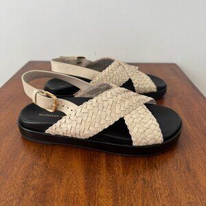 Margaux Petra Woven Leather Sandals